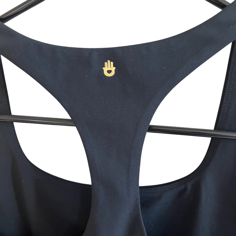 Spiritual Gangster Striped Racerback Longline Sports Bra Crop Tank Top Black S - Picture 4 of 7
